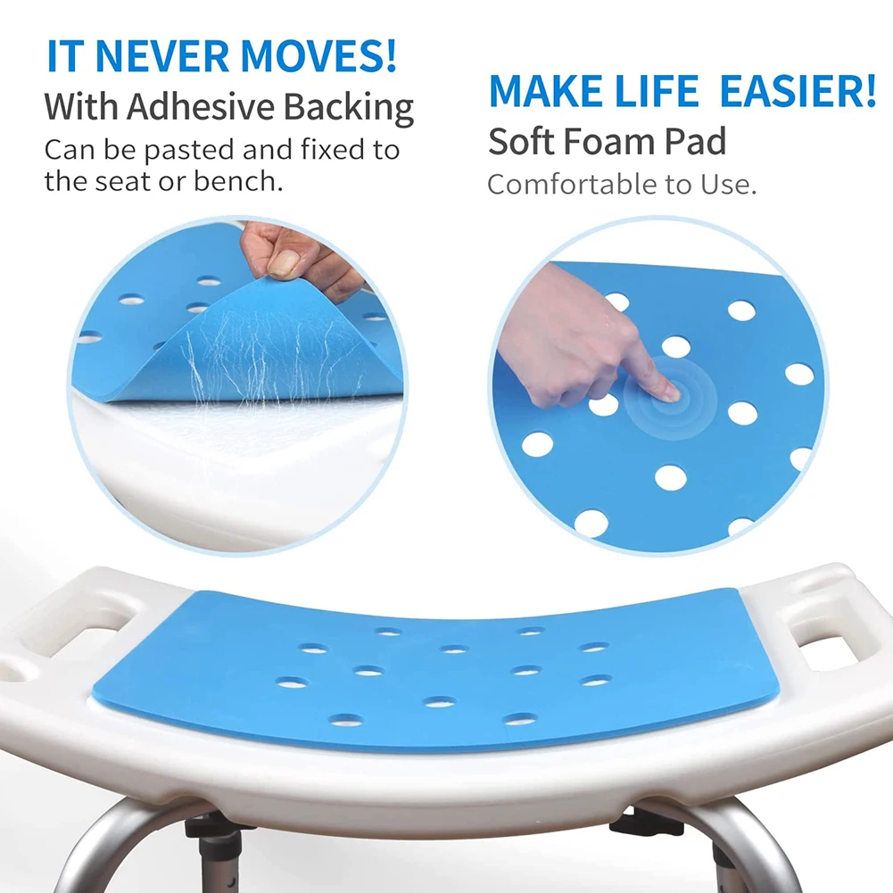 1-5Pcs Bathroom Shower Seat Cushion Anti-slip Bench Pads For Elderly Children - £8.52 GBP+