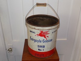 Vintage Gargoyle Grease Pegasus SOCONY 35 Pound Empty Bucket. - $123.75