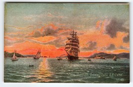 Ship Boat Postcard View Through Golden Gate San Francisco California PNC Unused - £16.07 GBP