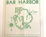 What To Do And See In Bar Harbor Maine Mount Desert Island Vintage Brochure - $3.51