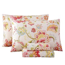 Flowers Plant Print Sheets Set Egyptian Cotton Botanical Floral Bed Sheets And P - £52.44 GBP