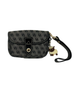 Dooney &amp; Bourke Small Signature Fabric Wristlet Black - $19.94