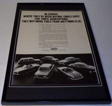 1971 Fiat Framed 11x17 ORIGINAL Vintage Advertisin​g Poster  - $69.29