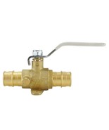 3/4 in. Brass PEX-A Barb Ball Valve with Drain and Mounting Pad - $50.67 CAD