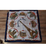 Roger L. Paris Landmarks Souvenir de Paris Scarf Vintage Notre Dame 30&#39;&#39;... - £25.83 GBP