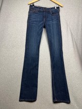 True Religion Womens Cora Jeans Size 28 Mid Rise Straight Dark Wash - £25.96 GBP