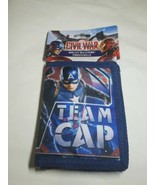 New Marvel Civil War Team Captain America Boys Men Tri-Fold Hook Loop Wa... - £11.43 GBP