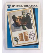 1989 Topps Hank Henry Aaron Atlanta Braves Turn Back The Clock No. 663 - £1.15 GBP