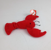 Vintage 1993 Ty Teenie Beanie Pinchers The Lobster 6&quot; Bean Bag Plush Wit... - £9.90 GBP