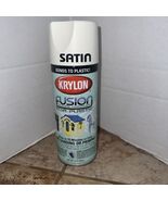 (1) Krylon Fusion Spray Paint Satin Dover White 2422 Can Plastic Wood Metal - $714.10 MXN