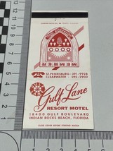 Front Strike Matchbook Cover  Gulf Lane Resort Motel  Indian Rocks Beach, FL gmg - £9.72 GBP