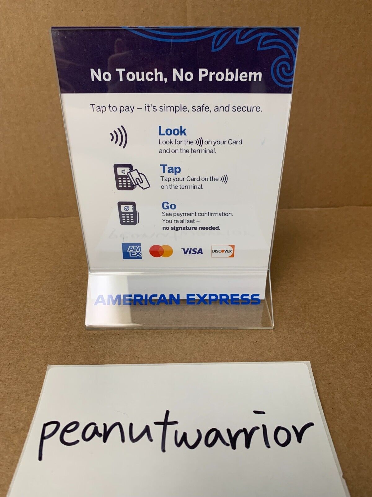 American Express Tap To Pay Sign - $2.96