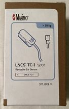 Masimo LNCS TC-I Tip-Clip Oxigen Sensor 3 ft - White Ear Reusable SpO2 R... - $68.00