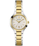 NEW* Bulova Ladies 98L217 White Dial Two Tone Bracelet Quartz Watch MSRP... - $155.00