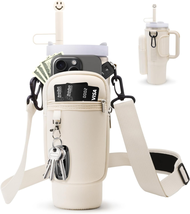 Water Bottle Carrier Bag for Stanley 40Oz Tumbler with Phone Pocket, Water Bottl - £27.80 GBP