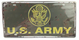 U.S. ARMY Metal Auto Vehicle Car Truck License Plate Collectible Man Cave Decor - £8.82 GBP