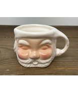 Vintage Santa Mug 2.25” Tall Rosy Cheeks Hand Painted Ceramic - $67.39 CAD