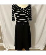 NWT Womens Dress-DRESSBARN-black/white stretch size 4 Belt - $544.82 MXN