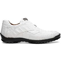Kratos Genuine caiman Crocodile Fashion Sneaker White image 2