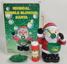 Vintage 1990s Christmas Musical Bubble Blowing Santa 1995 (works) - £23.68 GBP