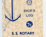 Ships Log SS Rotary Sault Ste Marie Michigan 1953 Great Lakes Marine Day... - £21.90 GBP