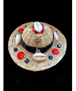 Elegua Sombrero, Hat for Elegua, Elegua Beaded Straw Hat - £21.15 GBP