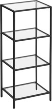 Black Ulgt028B61 Vasagle Bookcase, 4-Tier Shelving Unit, Bookshelf,, And... - $55.98