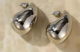creative and shiny water drop-shaped earring 18k gold plated silver colo... - $7.61
