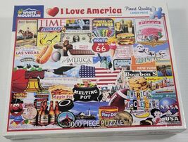 *N) White Mountain Puzzle - I Love America - #1279 - 1,000 Pieces - 24" ... - $19.79
