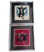 2 Needlepoint 17&quot; Framed Art Horah Dancing Rabbi Judaism Judaic Jewish H... - $238.00 CAD