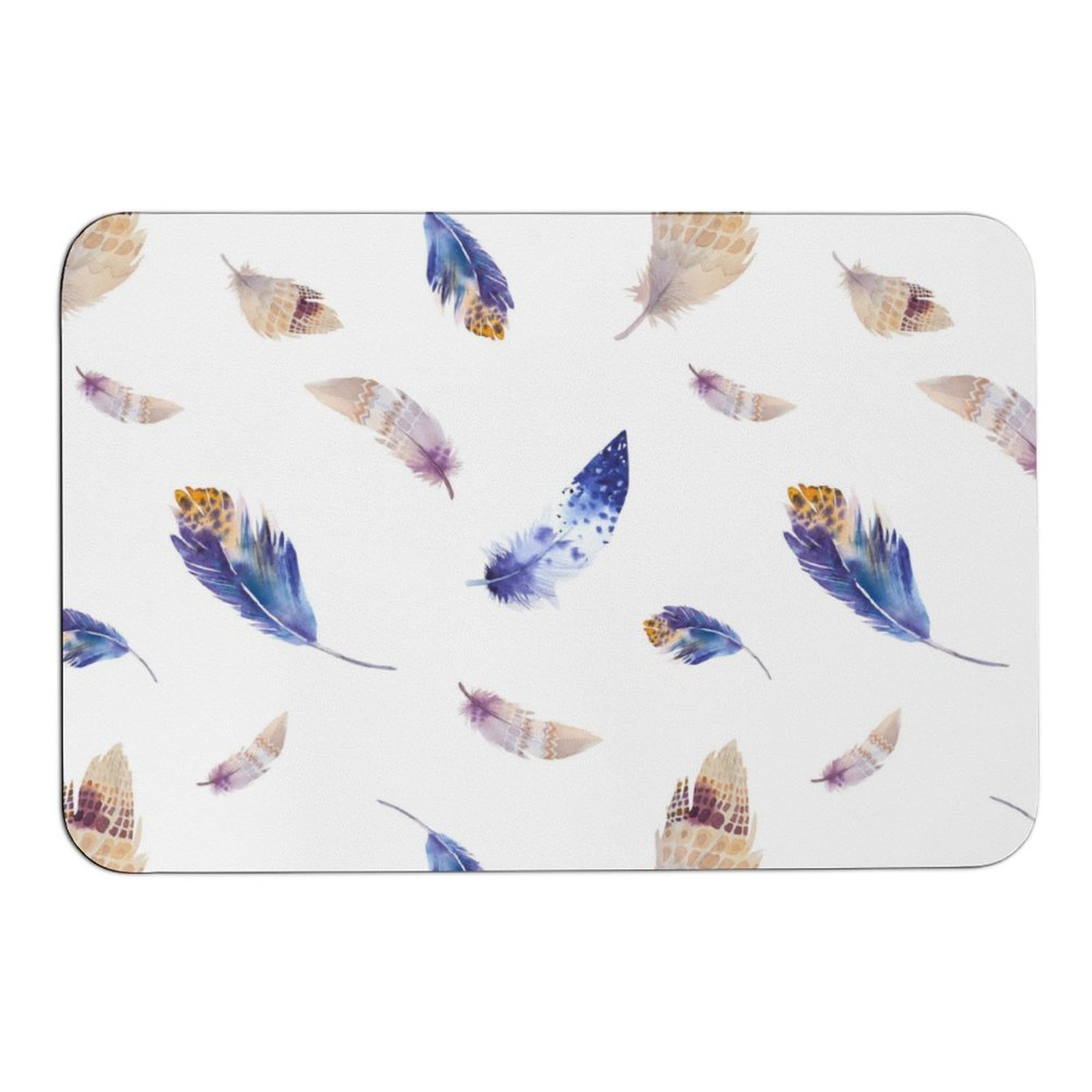 Mondxflaur Feather Non Slip Bathroom Mat for Shower Quick Dry Diatom Mud... - $18.99