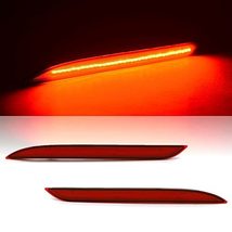 Octane Lighting Rear Bumper Red LED Reflector Light Lens Pair for 15-17 Ford Mus - £31.12 GBP