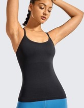 CRZ YOGA Seamless Workout Tank Top Racerback Built in Bra size M 8/10 NWT - £18.16 GBP