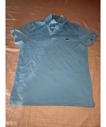 Lacoste Mens Classic Pique Slim Fit Short Sleeve Polo Shirt Aqua Blue FR... - €27,34 EUR