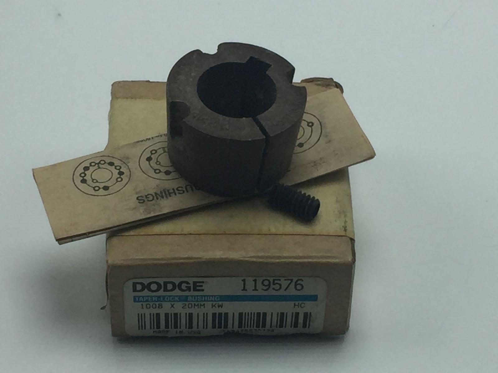 NEW Dodge 119576 KW Taper-Lock Bushing  1008 X 20mm  - $16.95
