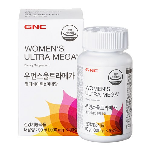GNC Women's Ultra Mega Multi Vitamin & Mineral 90g (1,000mg x 90tablets) x 1ea - $38.48