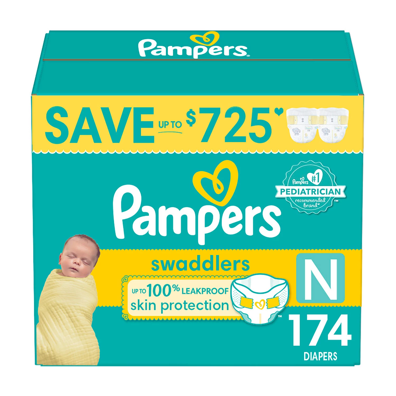 Pampers Swaddlers Softest Ever Diapers (Sizes Newborn -7) - £77.50 GBP