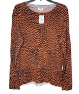 J.CREW Women Sweater Cotton Teddie Pullover Long Sleeve Sweater Orange L... - £31.72 GBP
