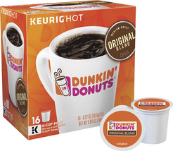 Dunkin&#39; Donuts Original Blend Coffee 16 to 96 Keurig K cup Pick Any Quantity - £14.26 GBP+