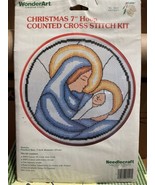 Christmas 7&quot; Hoop Counted Cross Stitch Nativity Mary Jesus Needlecraft W... - $88.34 MXN