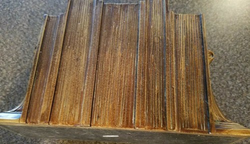 Brown in Color ~ Quartz ~ Book Design ~ 5.5" Tall ~  Mantel Clock Item image 3