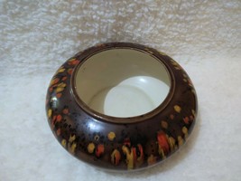 Atlantic mold Ceramic Bowl dark brown Vintage - £24.84 GBP