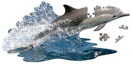 Madd Capp Puzzles Jr. - I AM Lil Dolphin - 100 Pieces - Animal Shaped Jigsaw Pu - £20.63 GBP