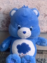 Care Bears Blue Grumpy Bear Rain Storm Cloud Plush Soft Toy 2014 10 Inches - £17.60 GBP