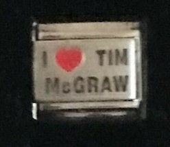I Red Heart (Love) Tim Mc Graw Wholesale Italian Charm 9MM K2020 - £9.48 GBP