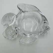 Fish Shaped Candy Trinket Art Vannes France Crystal Ring Dish 2”H x 6.5&quot;L - $22.50