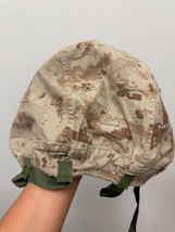 USMC REVERSIBLE WOODLAND &amp; DESERT COVER FOR USMC LIGHTWEIGHT HELMET - Si... - $55.00