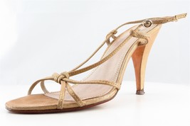 BP. Strappy Gold Leather Women Shoes Size 7.5 Medium - £15.78 GBP