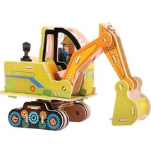 STEM 3D Wood Excavator Machinery Jigsaw Puzzle Building Set - £6.05 GBP