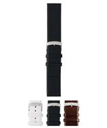 Morellato Large Genuine Leather Watch Strap - White - 16mm - Chrome-plat... - €24,84 EUR